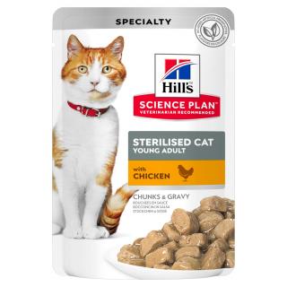 Hills SP Feline Young Adult Sterilised Chicken Pouch