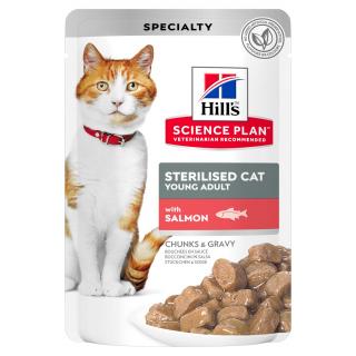 Hills SP Feline Young Adult Sterilised Salmon Pouch