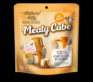 Natural Kitty Recompensa Meaty Cube Pui  Dovleac 60 Gr