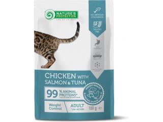 Nature s Protection Cat Controlul Greutatii Plic cu Pui, Somon si Ton 100 G