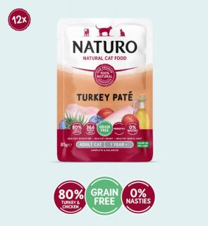 Naturo Cat Adult Grain Free Mousse cu Curcan 85g