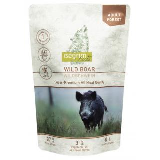 Pouch Isegrim Dog Adult Monoprotein cu Carne de Mistret si Pastarnac  410 Gr