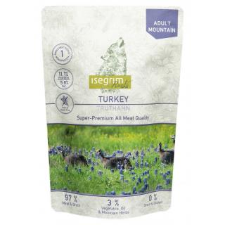 Pouch Isegrim Dog Adult Monoprotein Mountain cu Carne de Curcan  410 Gr