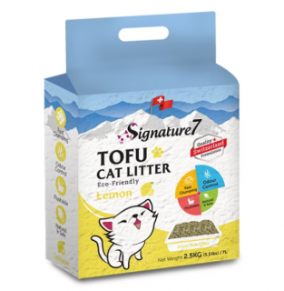 Signature7 Asternut Igienic Tofu pentru Pisici cu Lamaie 7 L