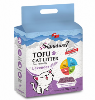 Signature7 Asternut Igienic Tofu pentru Pisici cu Lavanda 7 L