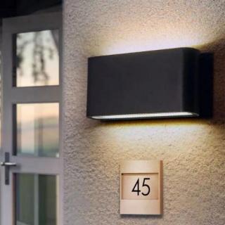 Aplica led 8W neagra, aplica de perete iluminat exterior, IP65, 6500K