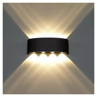 Aplica led exterior 8W, negru, 3000K