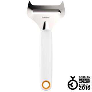 Dispozitiv pentru feliat branza moale Fiskars Functional Form, alb, 255 mm, 40 g