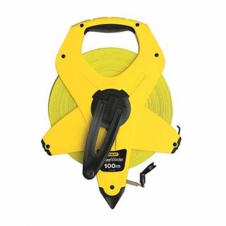 Ruleta Stanley Powerwinder 100 m, carcasa deschisa, banda fibra de sticla