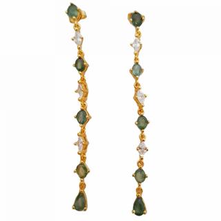 Cercei argint safir