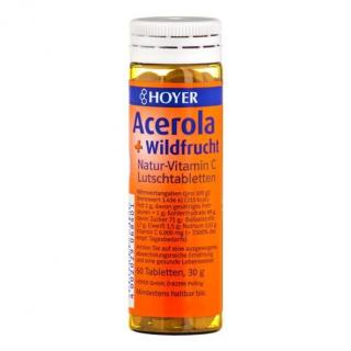 Acerola si fructe de padure, pentru imunitate, 60 de tablete masticabile Bio