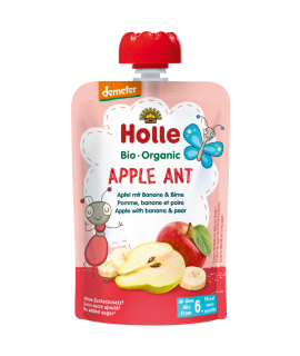 Apple Ant - Piure de mere si banane cu pere BIO, 100g