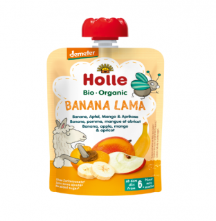 Banana Lama - Piure de banane, mere, mango si caise BIO, 100g
