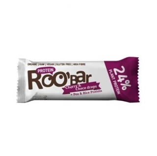 Baton proteic cirese ciocolata raw BIO, 40g