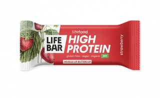 Baton proteic cu capsuni, BIO, 40g