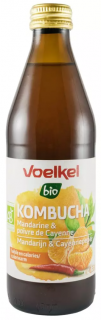 Bautura Bio Kombucha cu mandarine si piper cayene, 330ml