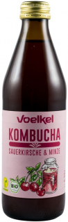 Bautura Bio Kombucha cu visine si menta, 330ml