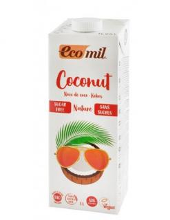 Bautura vegetala Bio de cocos, fara zahar, 1L Ecomil
