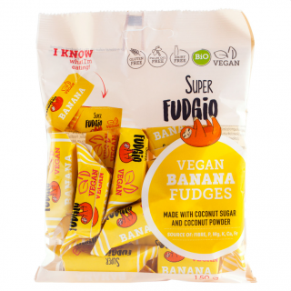 Caramele bio cu aroma de banane 150g Super Fudgio