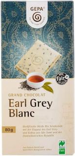 Ciocolata alba Bio cu ceai negru Earl Grey si ulei de Bergamota, 80 gr Gepa