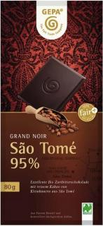 Ciocolata amaruie Bio cu 95% cacao Sao Tome, 80 gr Gepa