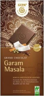 Ciocolata Bio cu lapte, cocos si condimente orientale-Garam Masala,100 g Gepa