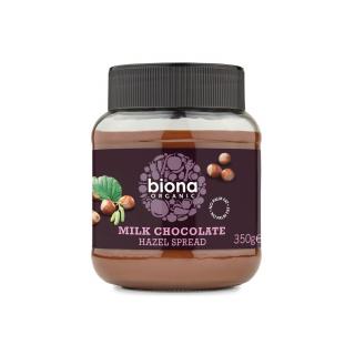 Crema de ciocolata cu lapte si alune de padure BIO 350g Biona