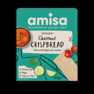 Crispbread (painici) cu faina de castane fara gluten bio 100g Amisa