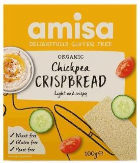 Crispbread (painici) cu naut fara gluten bio 100g Amisa