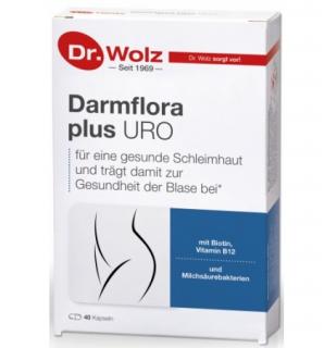 Darmflora plus URO cu 3 tulpini speciale de bacterii ale acidului lactic Dr. Wolz 40cps