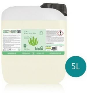 Detergent BIO  pentru spalat vase cu aloe vera, 5L - Biolu