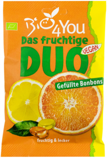 Dropsuri bio cu lamaie si portocale, 75g