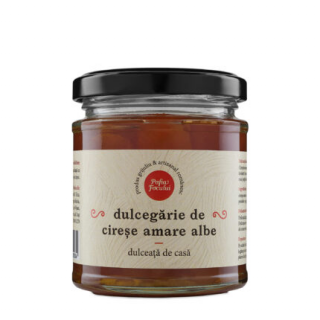 Dulceata de casa din cirese amare albe, artizanala, fara conservanti 230g