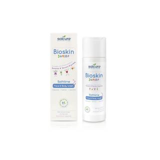 Gel de dus Bioskin Junior, fata si corp, pt bebelusi si copii, piele uscata cu eczeme, Salcura, 200 ml