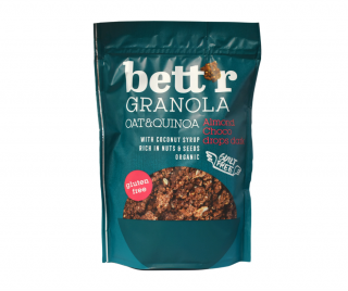 Granola cu migdale si bucati de ciocolata neagra fara gluten BIO, 300g