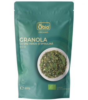 Granola cu orz verde si spirulina BIO, 200g