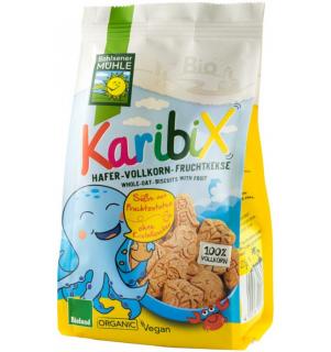 Karibix biscuiti BIO din faina integrala de ovaz indulciti cu fructe, 125g Bohlsener Muhle