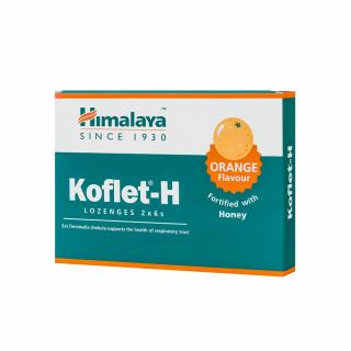 Koflet-H - 12 tablete de supt pentru respiratie usoara cu aroma de lamaie Himalaya