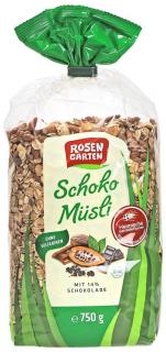 Musli bio cu ciocolata, 750 g ROSEN GARTEN