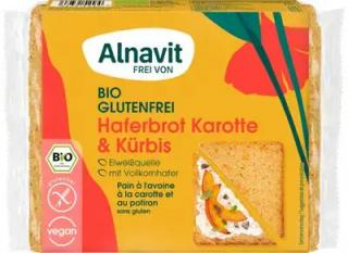 Paine cu ovaz, morcov si dovleac fara gluten, bio, 250g Alnavit