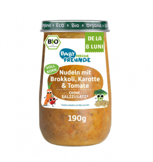 Paste cu brocoli, morcov si rosii, Bio, 190g