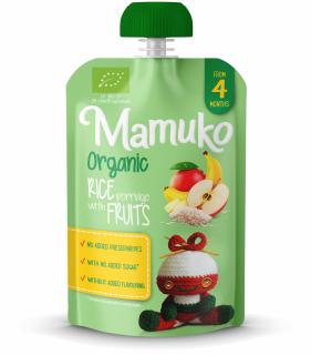 Porridge de orez cu fructe bio 100g Mamuko