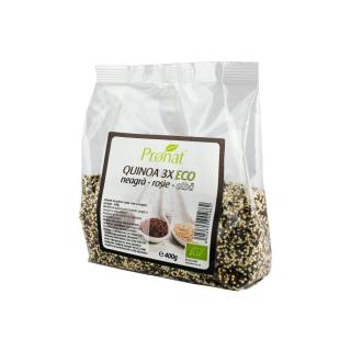 Quinoa 3x - amestec BIO de quinoa (neagra, rosie si alba), 400g
