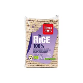 Rondele subtiri rentagulare din orez expandat fara sare BIO FARA GLUTEN 130g