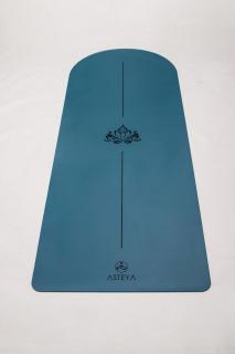 Saltea Yoga Asteya Blue Lotus superaderenta din cauciuc natural si PU 1850 x 680 x 4mm