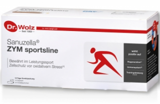 Sanuzella ZYM sportsline cu coenzima Q10, minerale, vitamine si oligoelemente pentru effort fizic indelungat Dr. Wolz 14cps+14 fiole 20ml