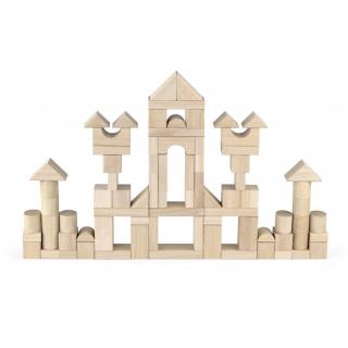 Set cuburi de construit Jumbo, 75 buc natur (3,5 cm)