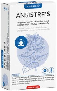 Supliment alimentar Ansistre s cu Magneziu marin, Rhodiola rosea, 60 cps, 28,9g Intersa Labs