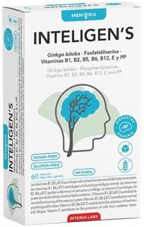 Supliment alimentar Inteligen s cu ginkgo biloba si vitaminele B si E, 60cps, 21g Intersa Labs