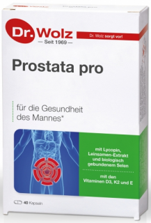 Supliment alimentar Prostata Pro cu seminte de in, seleniu si vitamine D, E si K Dr. Wolz 40cps